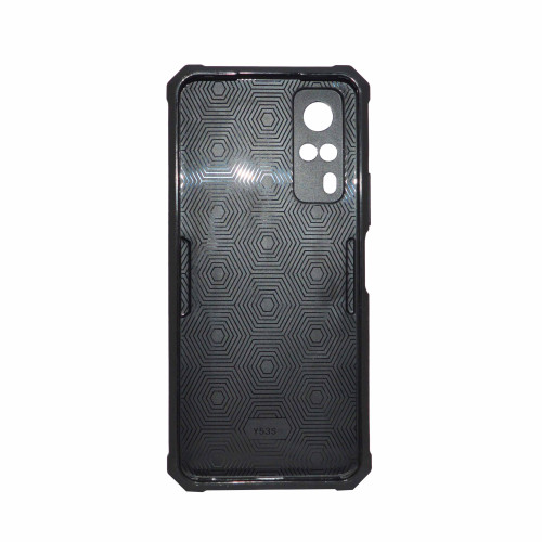 Vivo Y53S 4G Blue   Cover   Military Grade Protection Built-in Kickstand Car Holder Mobile Phone Case